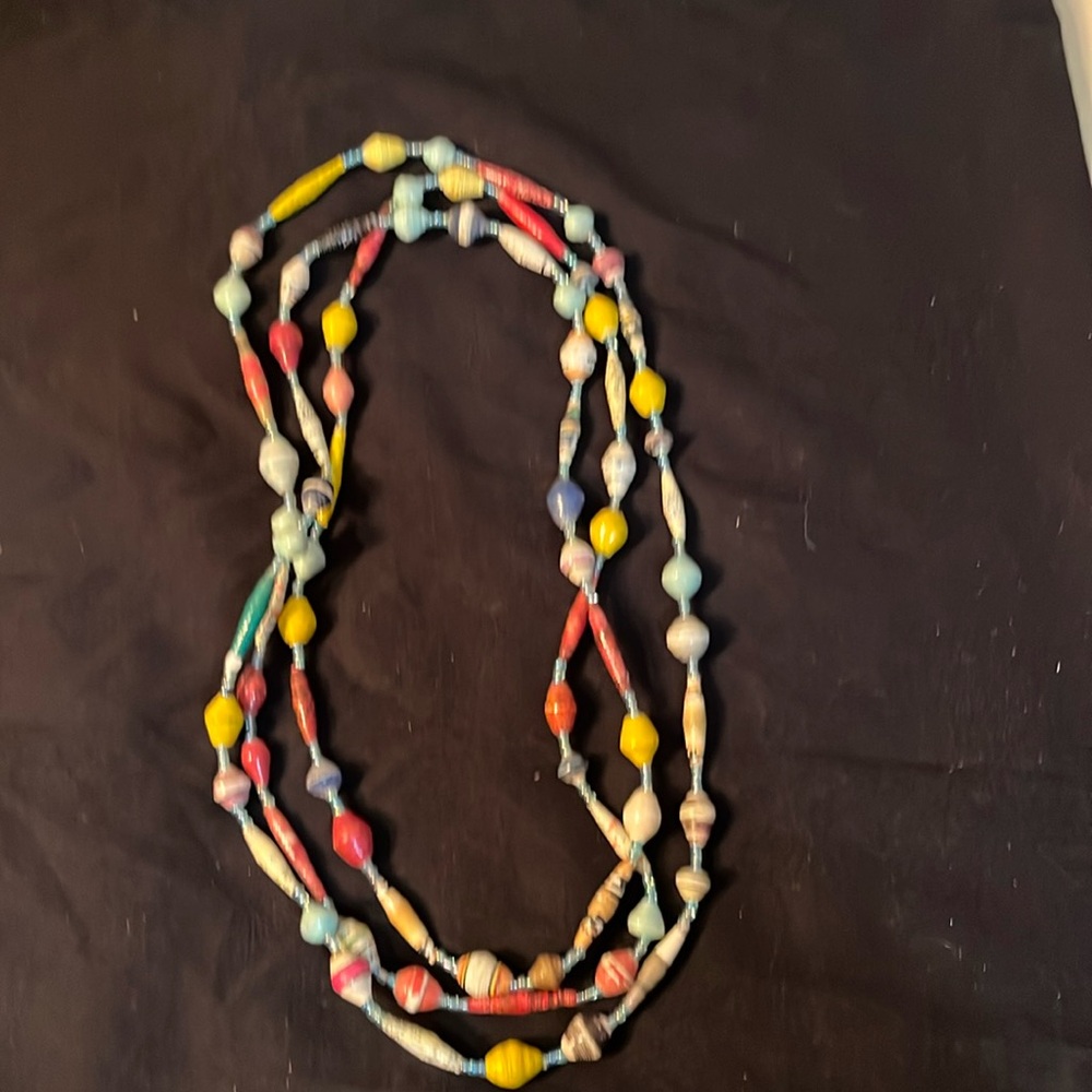 Ugandan Handmade Beaded Long Necklace